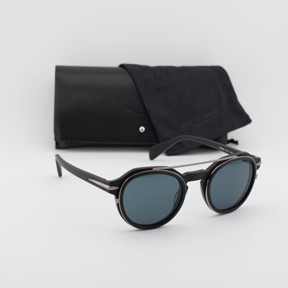 Rag & Bone RNB6006/S 0807 IR Square Sunglasses - Black/Smoke - Picture 7 of 9
